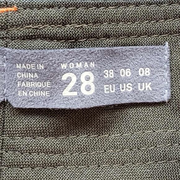 Icebreaker Merino Pants Womens Size 28 Green Wool Blend Cargo Roll-Up Gorpcore - Picture 6 of 11